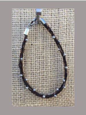 Horse Tail Jewelry Bracelet item BR01 with beads, Horse Hair Bracelet with Beads