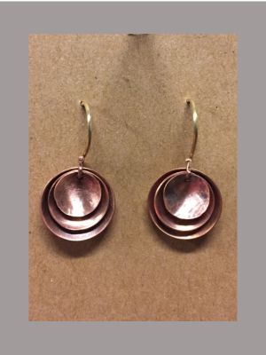 Copper Disc Earrings EAM10