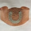 Copper Cuff Bracelet with horse shoe accent