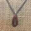 Copper, Silver Tin Pendant Necklace 18 inches long