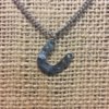 Horse Shoe Silver Tin Necklace 18 inches long