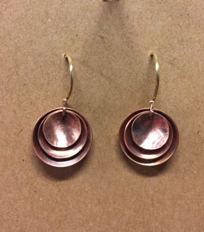 Hammered Copper Earrings