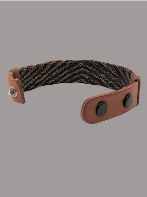 Hitched Horse Tail Bracelet On Leather BR20 Horse Tail Jewelry Hitched Horse Tail Bracelet on Leather