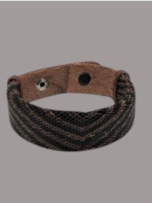 Hitched Horse Tail Bracelet On Leather BR20 Horse Tail Jewelry Hitched Horse Tail Bracelet on Leather