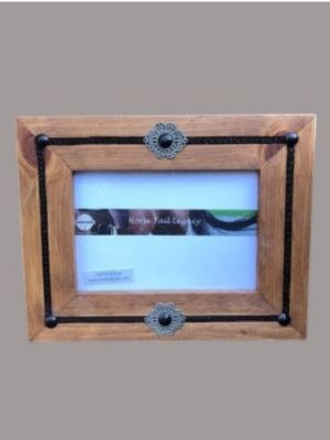 Pine Wood Frame Horse Tail Inlay PWF208