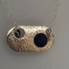 Sterling Silver and Glass Cabochon Toggle Necklace