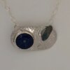 Sterling Silver and Glass Cabochon Toggle Necklace