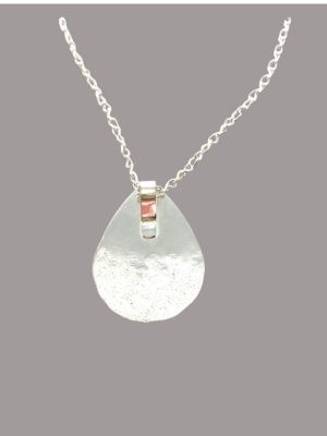 Sterling Silver Pendant Necklace Tear Drop