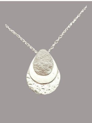 Sterling Silver Pendant Necklace Tear Drop Sterling Silver Pendent Necklace SSNE02