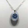 Sterling Silver and Glass Teardrop Necklace SSNE03