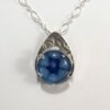 Sterling Silver and Glass Teardrop Necklace SSNE03