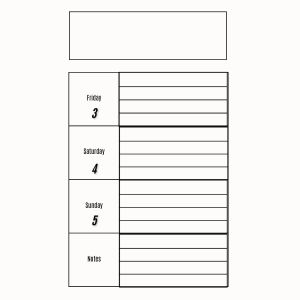 weekly planner page