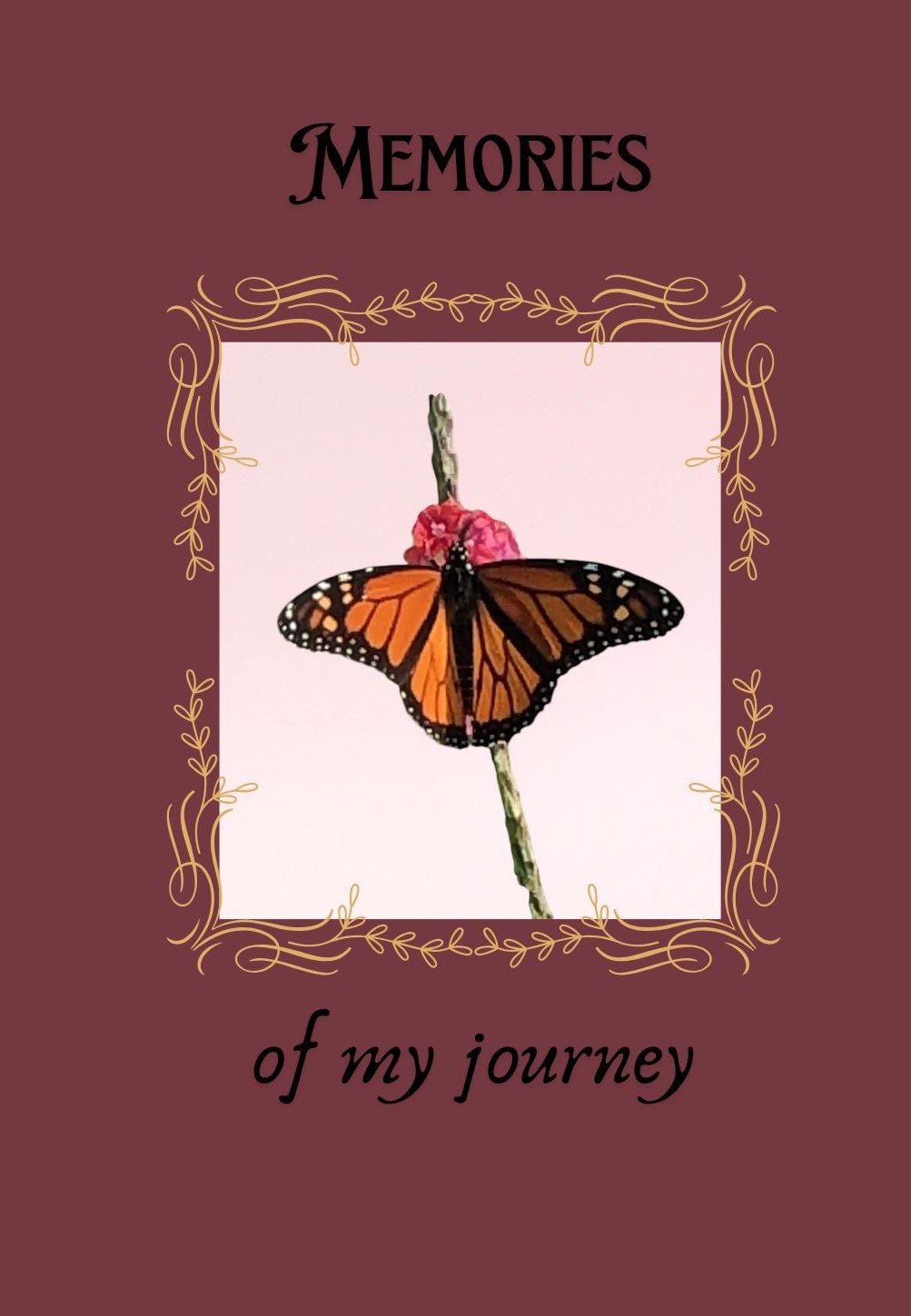 Monarch butterfly on the cover of a journal