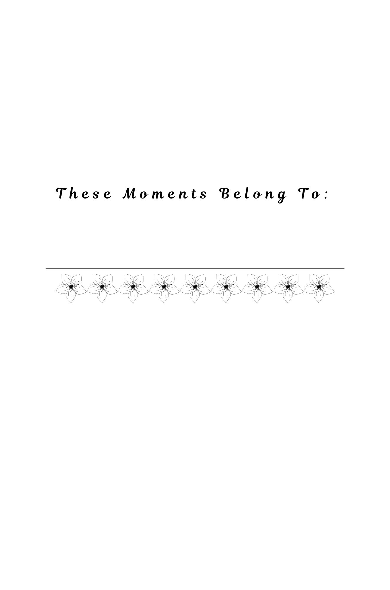 Journal of moments page one