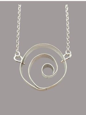 Sterling Silver Spiral Pendant Necklace SSNE05