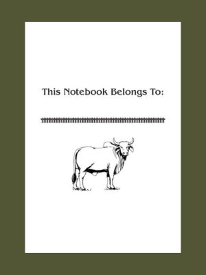 Cattle Notebook Brahma interior page one