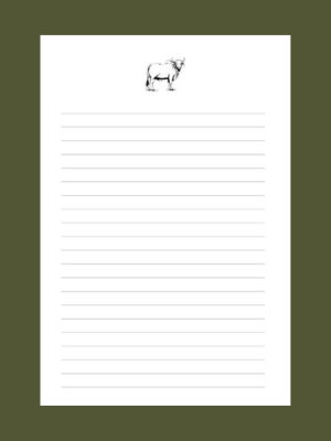 Cattle Notebook Brahma interior page two