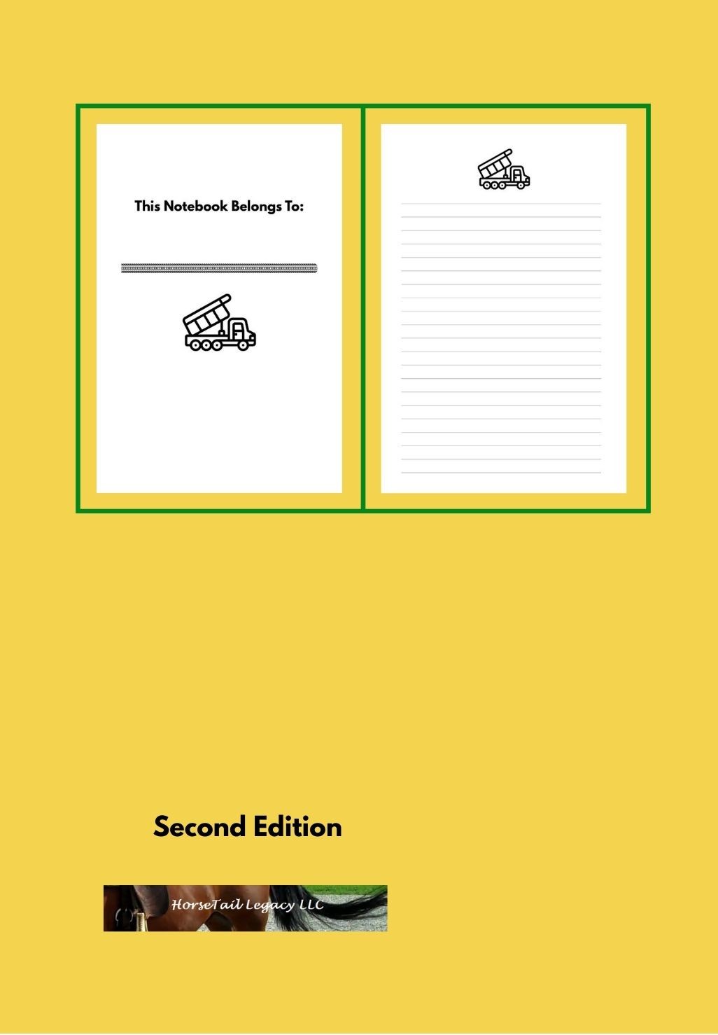 Composition Notebook John Deer Dump truck