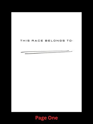 Speed Capture it Race car notebook page one