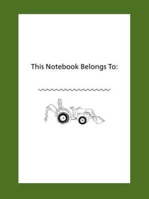Tractor Notebook Composition Book interior page