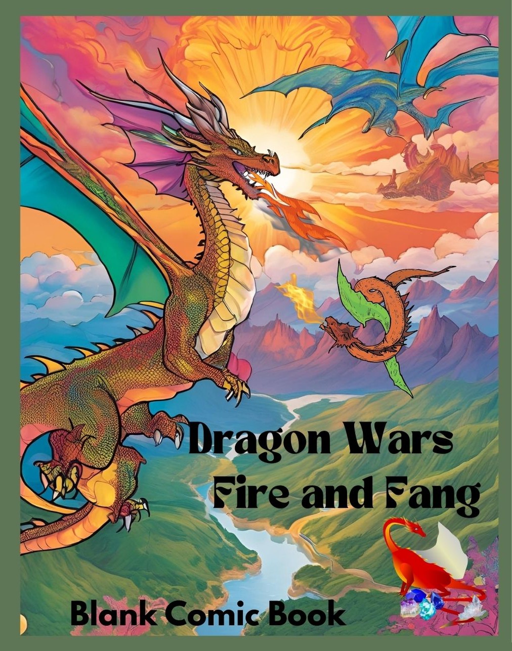 Dragon Wars Fire and Fang Blank Comic Book