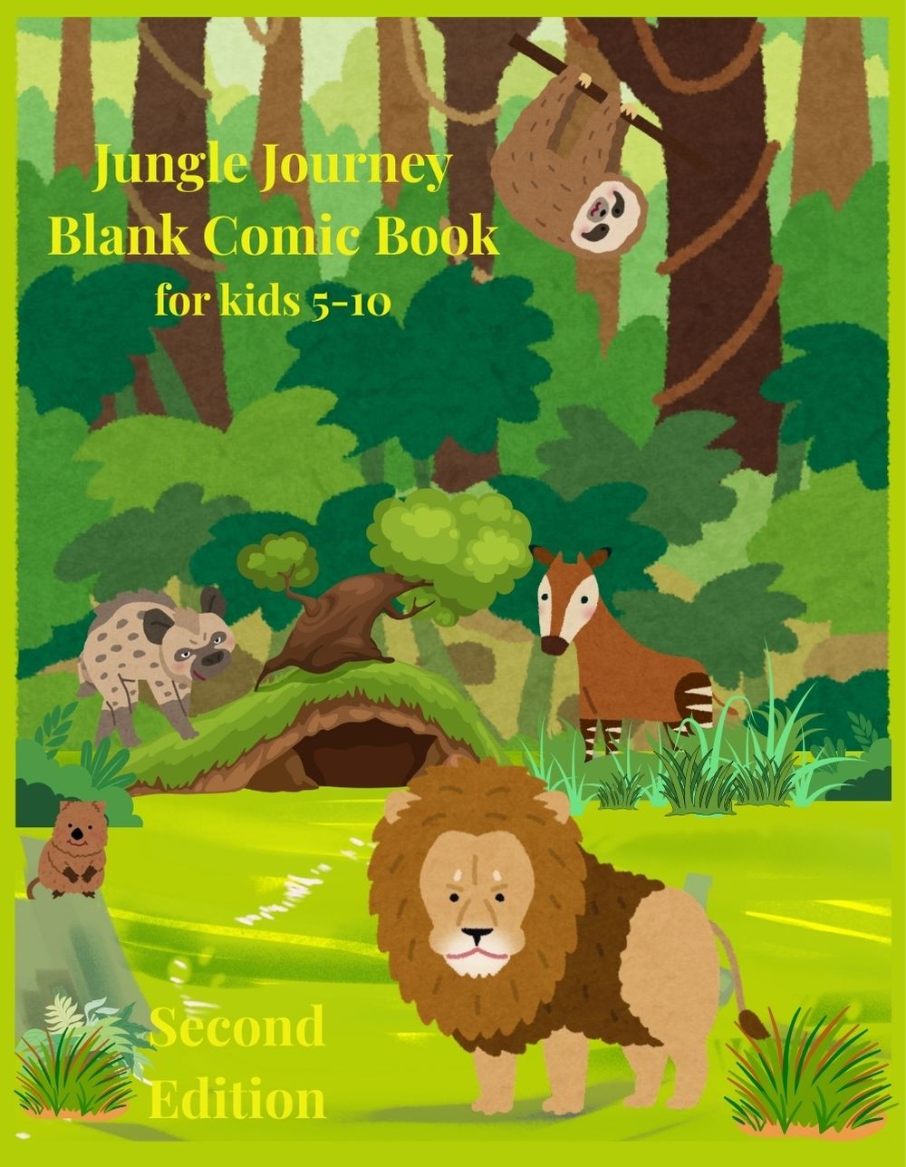 Jungle Journey Blank Comic Book for kids 5-10
