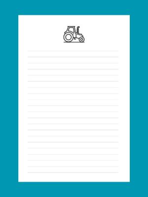 composition book slow moving vehicle page two