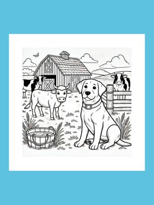 Coloring Book Labrador retriever fun 5- 8