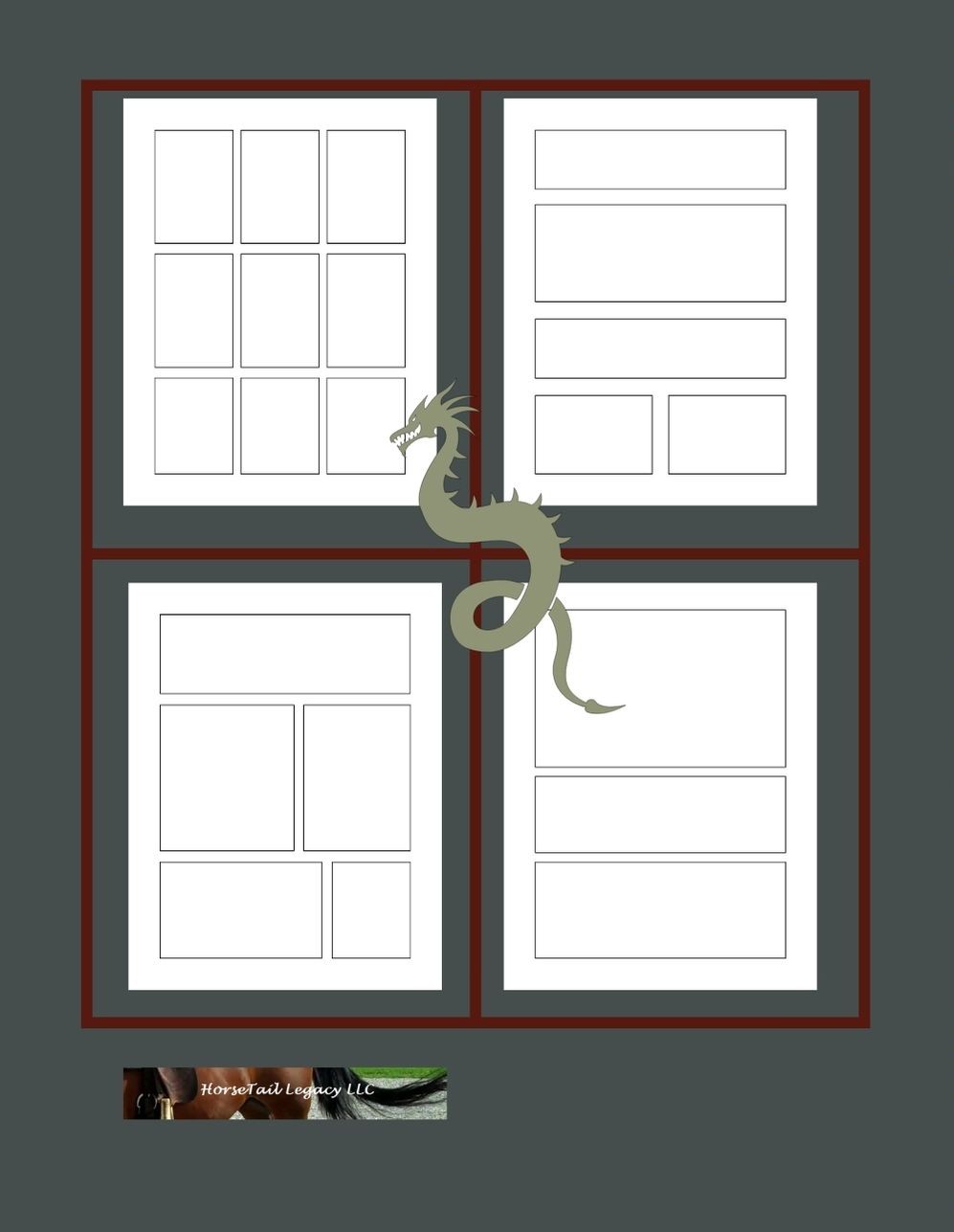 Dragon Domain blank comic book