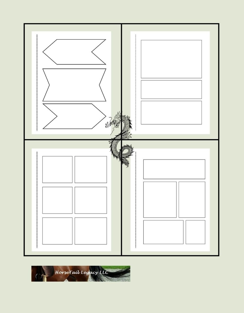 Dragons and Wizards Blank Comic Book cover