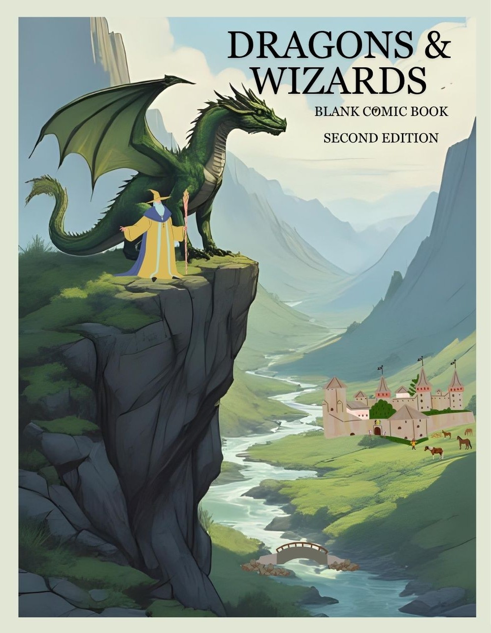 Dragons and Wizards Blank Comic Book second edition
