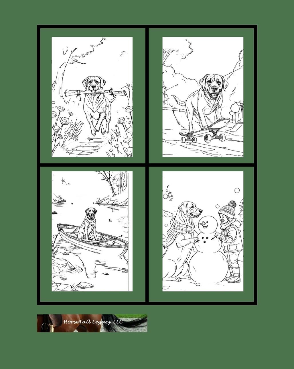 Labrador Retriever Coloring Book lab painting