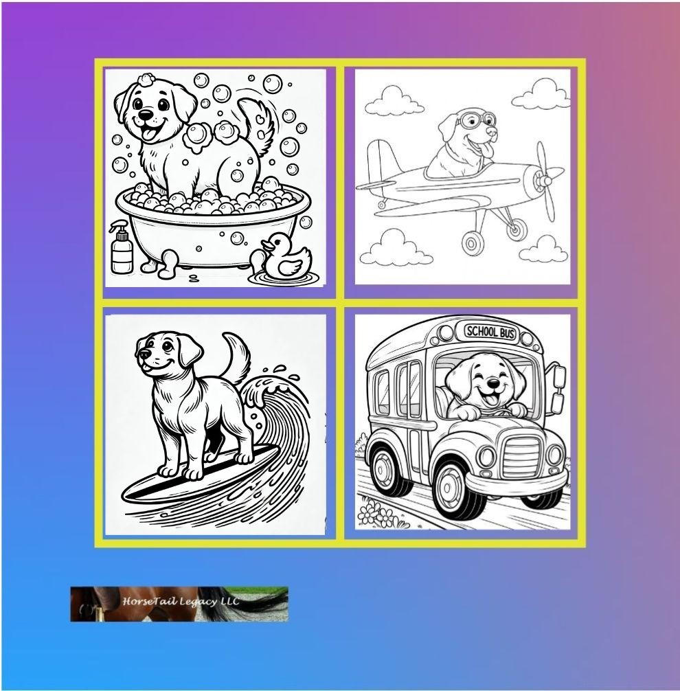 Coloring Book Labrador retriever fun 5- 8
