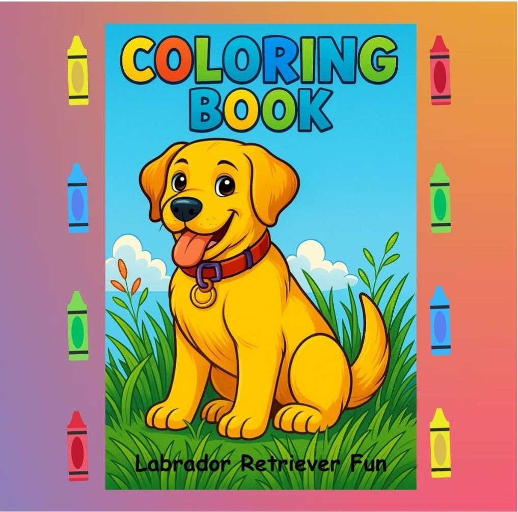Coloring Book Labrador retriever fun 5- 8