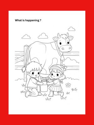 Farm Animals Coloring Book kids 5+: Learn About the Farm