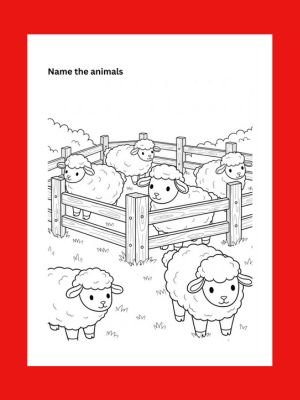 Farm Animals Coloring Book kids 5+: Learn About the Farm