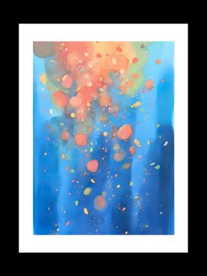 pastel colors in random shapes