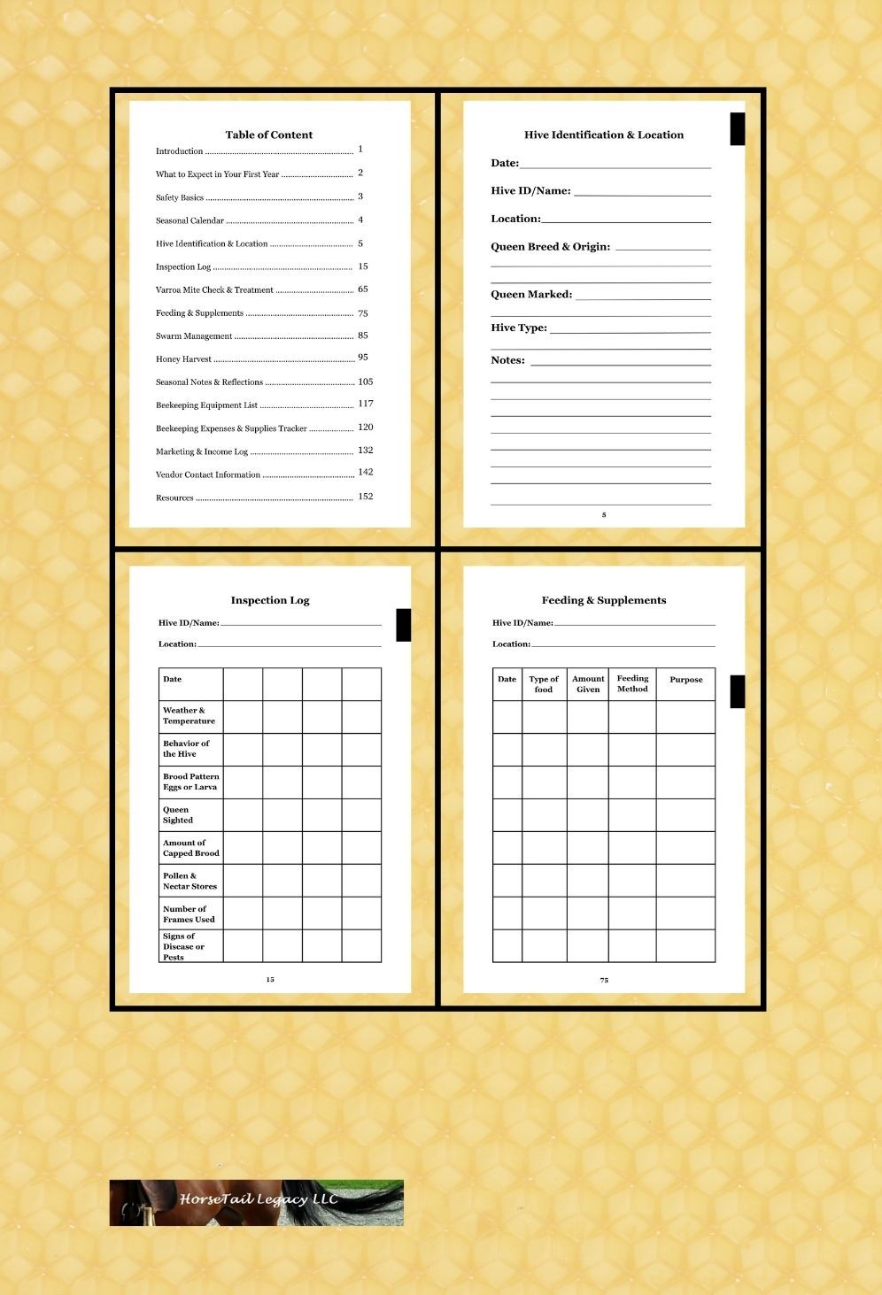 Beekeeper Log Book From Bees to Hive to Honey