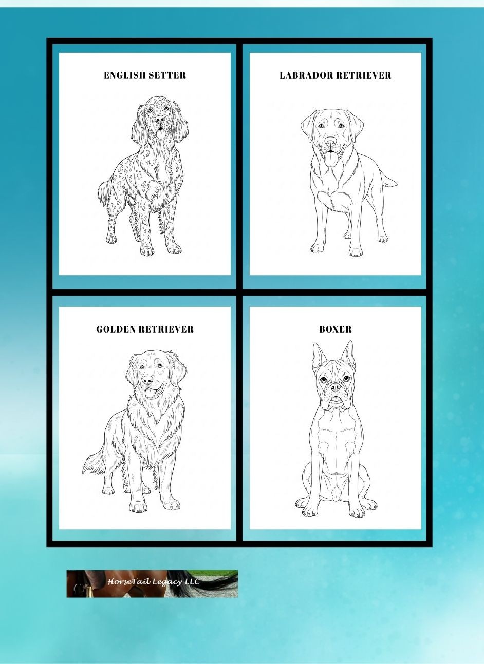Dog Coloring Book ages 8+: Dog Breed Facts and Fun
