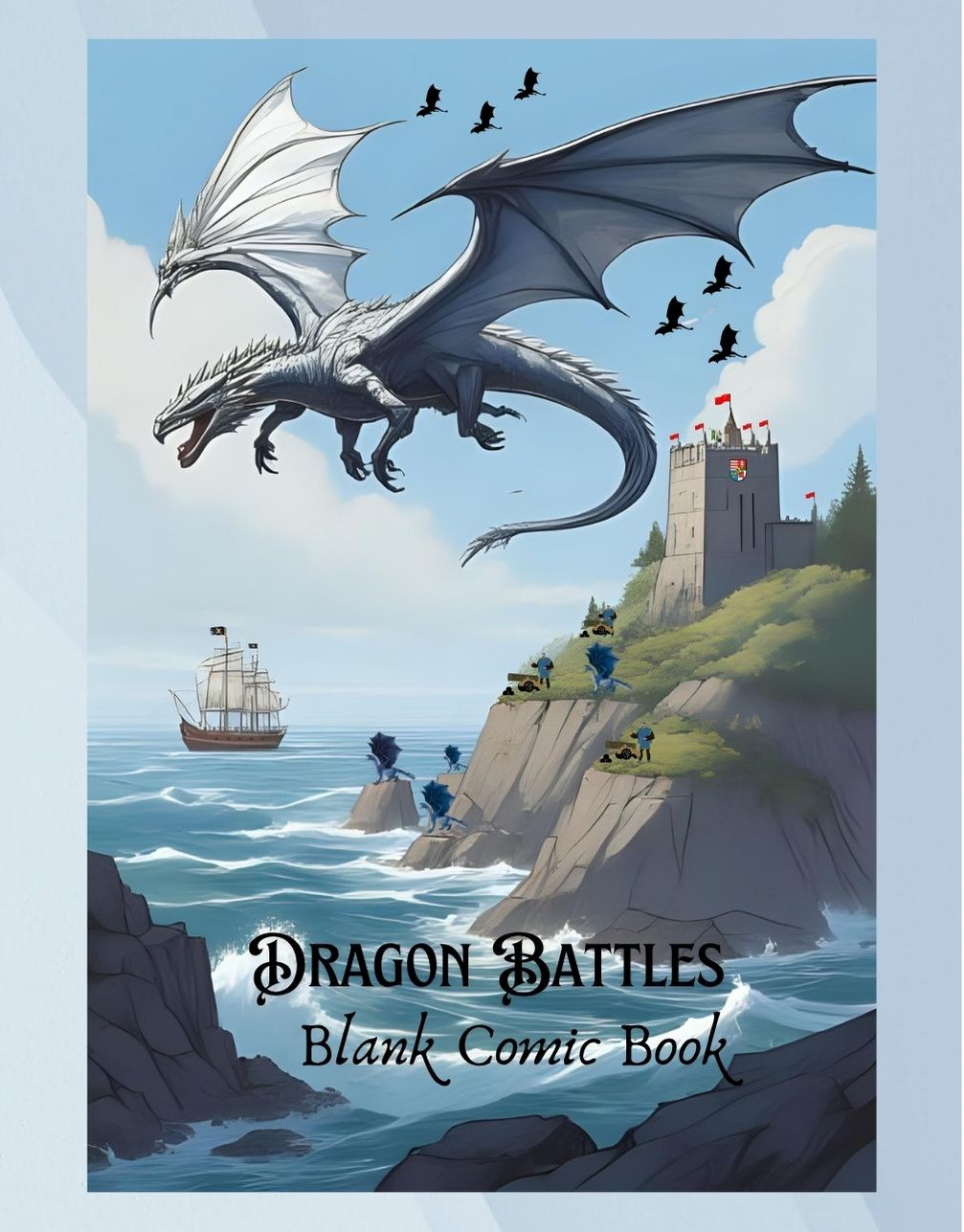Dragon Battles blank comic book