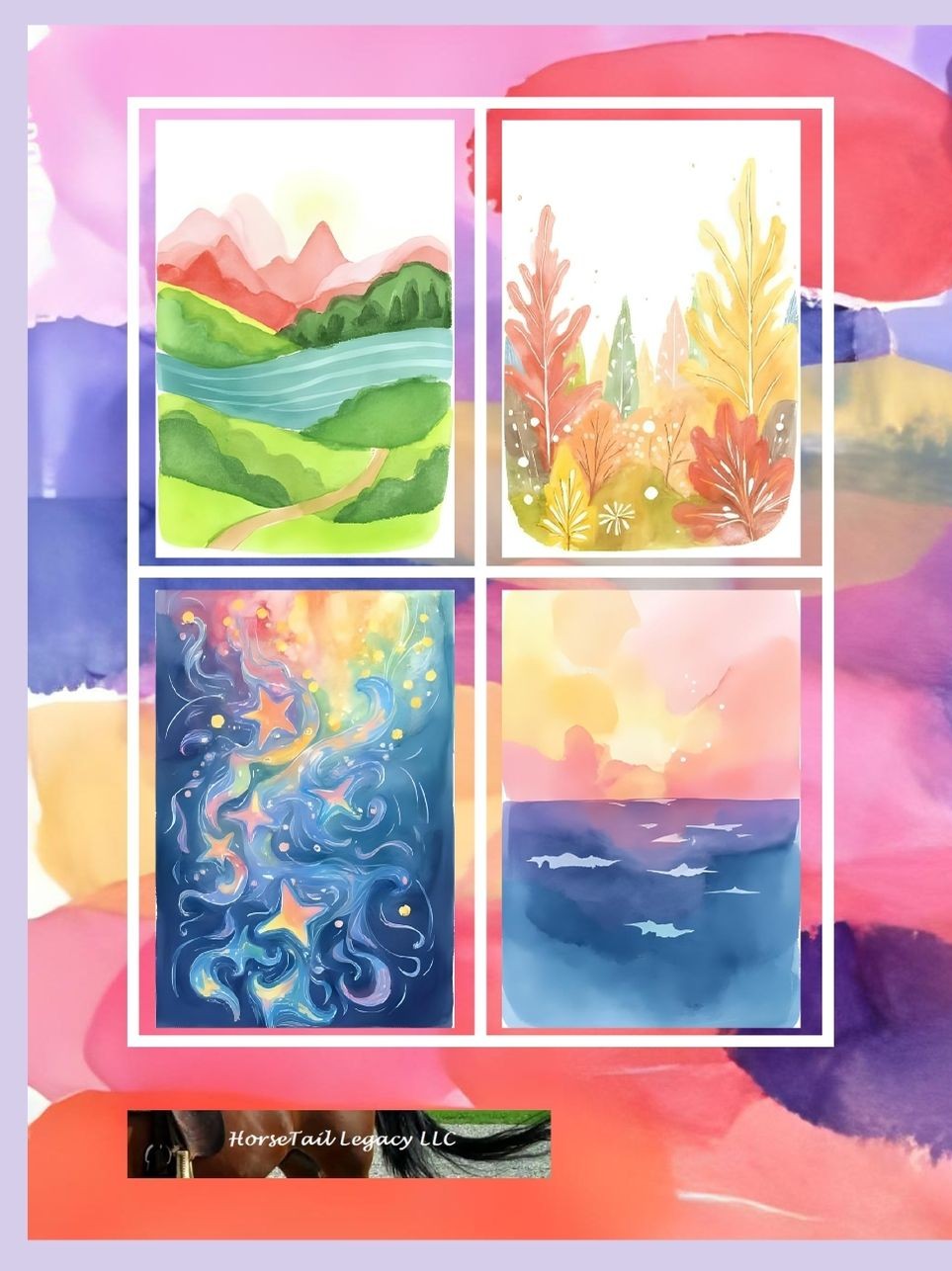 pastel colors in random shapes