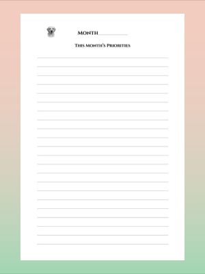 Dog Weekly planner