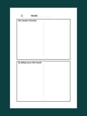 Weekly Planner for Horse Riders
