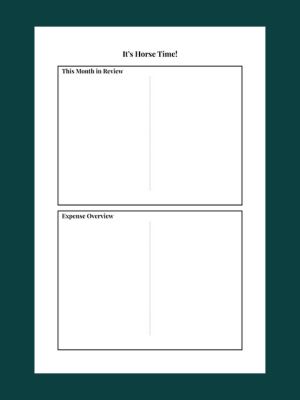 Weekly Planner for Horse Riders