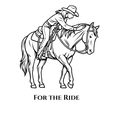 For the ride female transparent with text placement 400 x 400