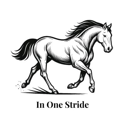 In One Stride black horse graphic 400 x400