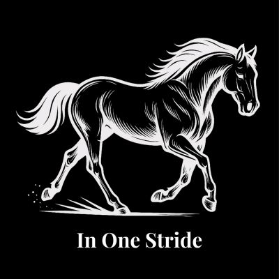 In One stride horse white graphic 400 x 400