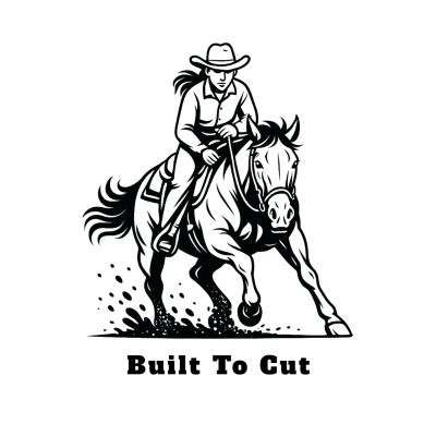 built to cut female graphic black