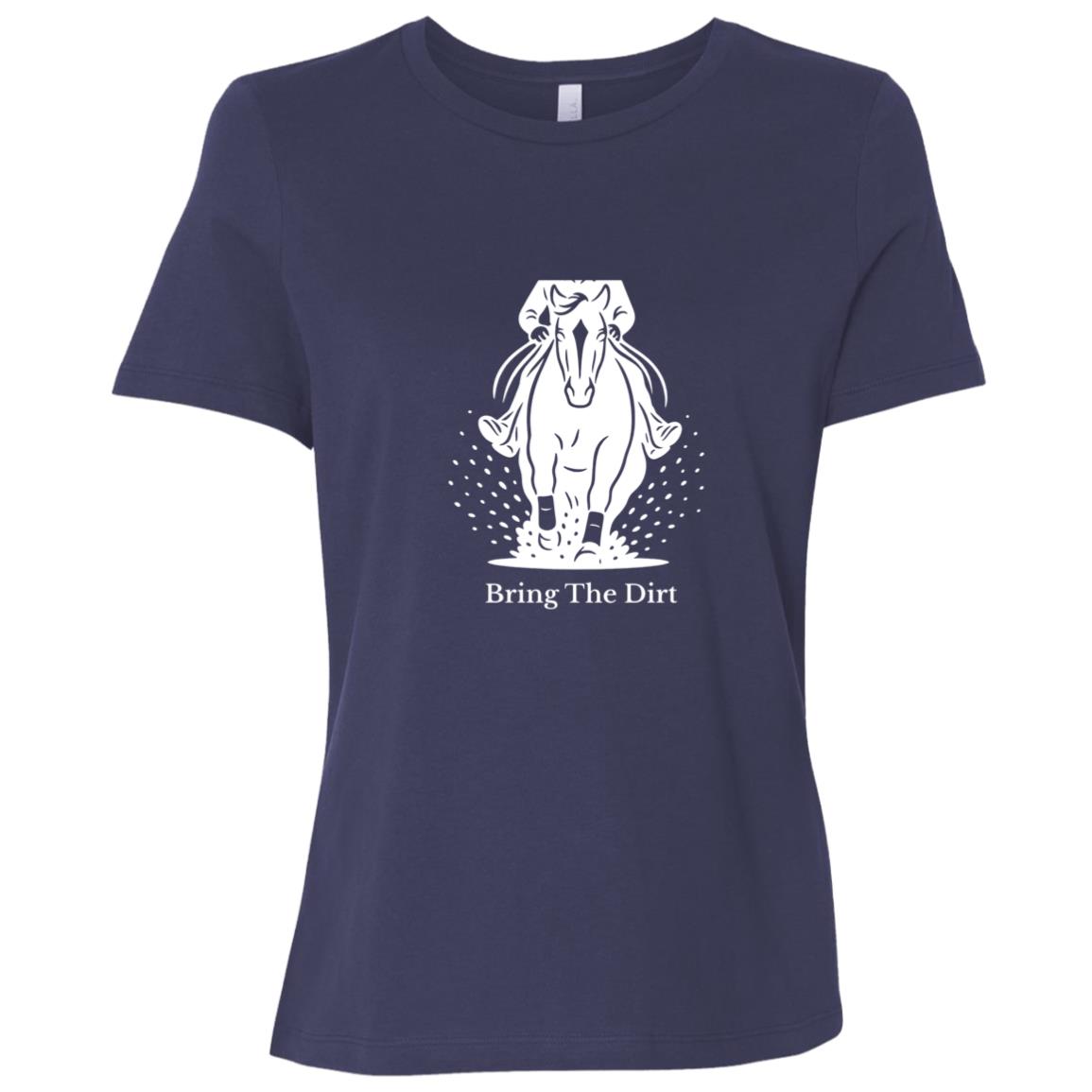 Bring the Dirt women's reining horse t-shirt – Bella + Canvas relaxed fit