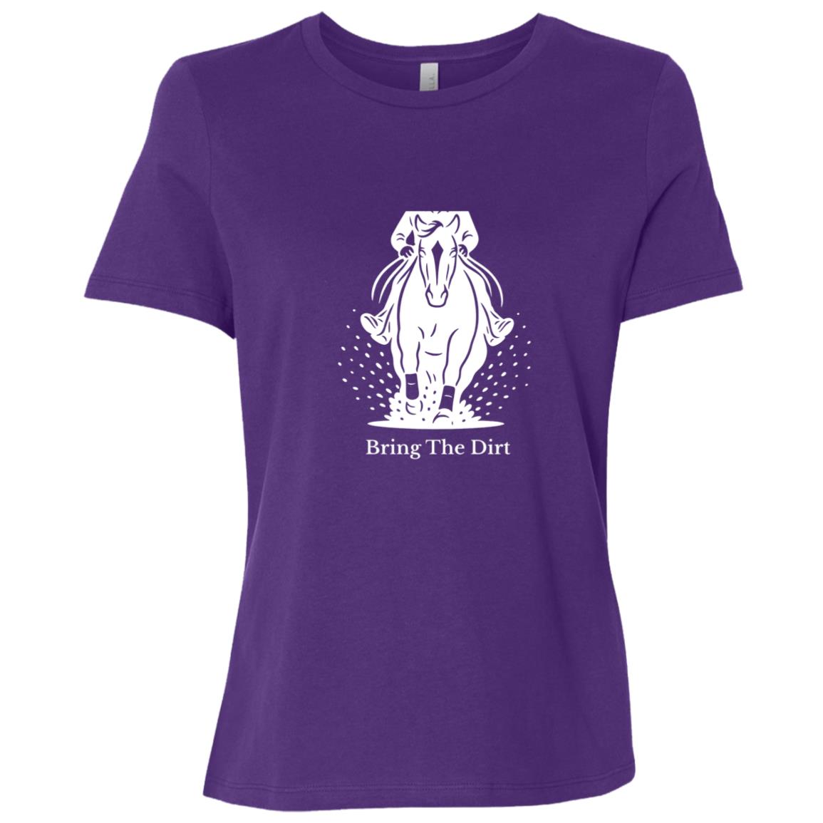 Bring the Dirt women's reining horse t-shirt – Bella + Canvas relaxed fit
